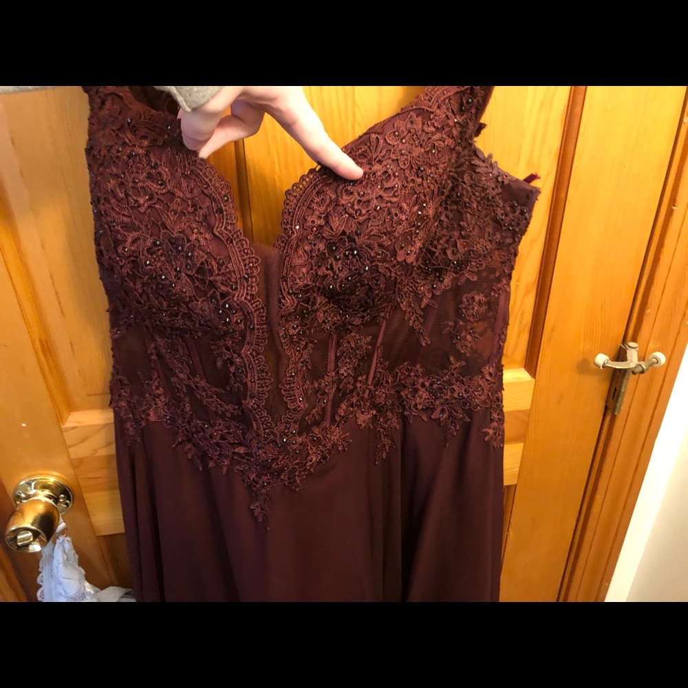 An off the shoulder Clarisse long prom dress - Picture 3 of 6